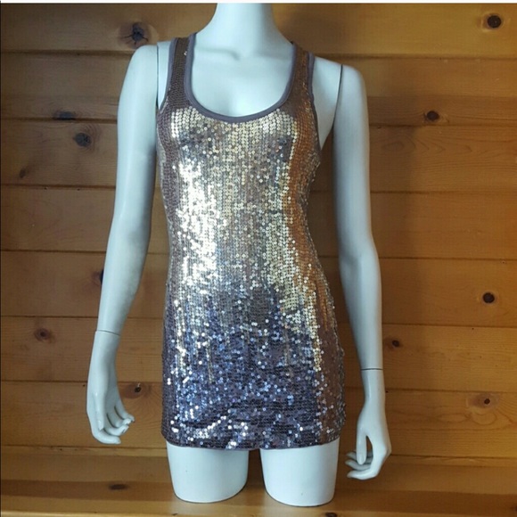 bebe Tops - BEBE ombré sequins top size S